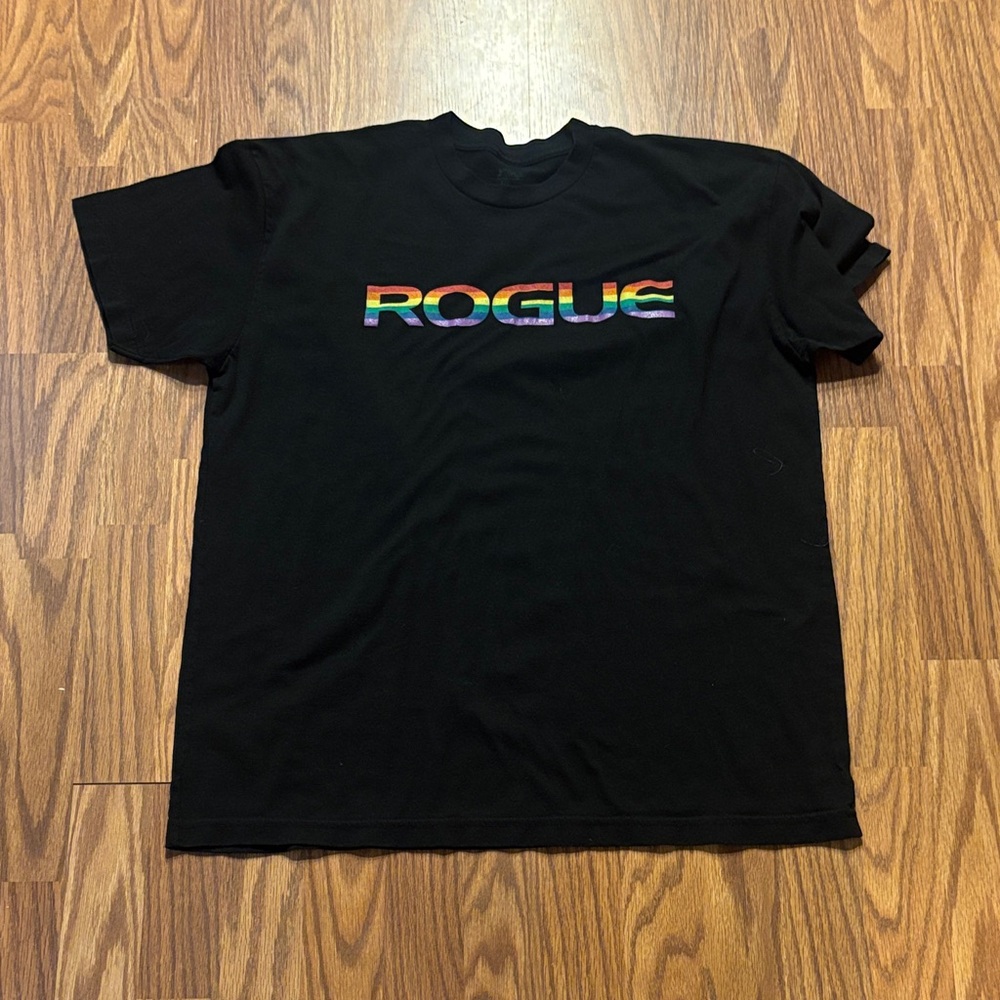 Rogue Black Tee with Multicolor Logo